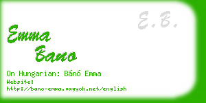 emma bano business card