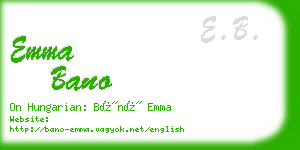 emma bano business card